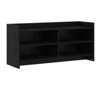 Roanoer Mobile basso per TV, 100 x 33 x 47 cm, in rovere nero | Armadio compatto con 4 scomparti aperti per soggiorno e camera da letto, molto spazio per ricevitori e console