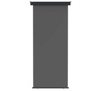 Roanoer Tenda da sole laterale per balcone e terrazza, estensibile, protezione dagli sguardi indiscreti e dalle intemperie, tenda verticale in poliestere, acciaio e alluminio, grigio antracite, 140 x
