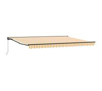 Roanoer Tenda da sole manuale con braccio articolato, 4,5 x 3,5 m, colore | Il design a mezza cassetta protegge il tessuto quando non in uso. Ideale per giardini e balconi con semplice montaggio a
