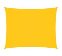 Roanoer Tenda parasole rettangolare, 3,5 x 5 m, colore giallo, in tessuto Oxford, per giardino, terrazza e balcone, con corde di fissaggio ed elementi in acciaio inox