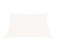 Roanoer Tenda parasole trapezoidale, 3/4 x 2 m, colore bianco, robusto HDPE, permeabile al vento e all'acqua, per giardino, terrazza e balcone, tenda con corde di fissaggio incluse