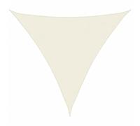 Roanoer Tenda parasole triangolare, 3,6 x 3,6 x 3,6 m, in tessuto Oxford, per giardino, terrazza e balcone, robusta, protezione dal vento, protezione dagli sguardi indiscreti, colore crema, con corde