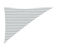 Roanoer Tenda parasole triangolare, 3 x 4 x 5 m, grigio chiaro e bianco, protezione dal vento, in poliestere Oxford, con funi, per giardino, terrazza, balcone, campeggio, resistente alle intemperie