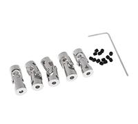 RoaQinFo 5 Pezzi Giunto Cardanico Universale in Metallo, Connettore Girevole Articolato per Albero Motore, Accessorio per Modellismo RC, Adatto per Auto E, 3.17x3.17mm