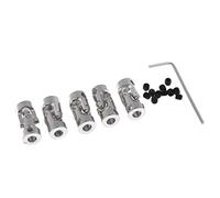 RoaQinFo 5 Pezzi Giunto Cardanico Universale in Metallo, Connettore Girevole Articolato per Albero Motore, Accessorio per Modellismo RC, Adatto per Auto E, 4x5mm