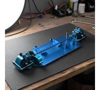 RoaQinFo Auto Elettrica Chassis Metallo Telaio Auto Telecomandata Componente Assemblaggio Completo Ingranaggio Differenziale Robusto in Lega di Alluminio, Blu
