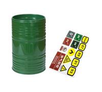 RoaQinFo Barile per Auto RC 1/8 1/10, Accessori RC, Ricambi Auto, Mini, Contenitore per Olio, Serbatoio Carburante per SCX10, Verde