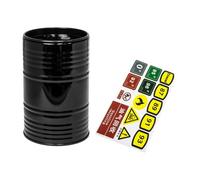 RoaQinFo Barile per Auto RC 1/8 1/10, Accessori RC, Ricambi Auto, Mini, Contenitore per Olio, Serbatoio Carburante per SCX10, Nero