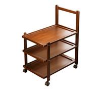 RoaQinFo Carrellino con Ruote Facile da Pulire, 50CM, A Tre Livelli | Multiuso, Girevole, Scaffale Mobile, per Cucina, Soggiorno