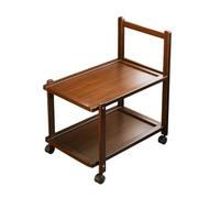 RoaQinFo Carrellino con Ruote Facile da Pulire, 75CM, Tre Livelli | Multiuso, Girevole, Scaffale Mobile, per Cucina, Soggiorno