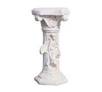 RoaQinFo Colonna Decorativa da Esterno Colonna Romana Piedistallo Pilastro Basamento Espositore Base Stabile Forma Quadrata Verso Tonda in Ossido di Magnesio