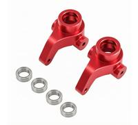 RoaQinFo Componente Sterzo Veicolo Set Coppia Tazza Sterzo Anteriore per Auto RC 1/10 in Alluminio 6061 CNC con Sedi Cuscinetto Finitura Anodizzata Adatto per, Rosso