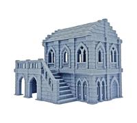 RoaQinFo Costruzione Medievale in Miniatura, Edificio Residenziale, Tavolo di Sabbia, Accessorio, Modello Architettonico per Bambini E