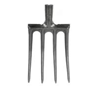 RoaQinFo Forcone con Testa in Acciaio Al Manganese Forgiato Forcone Agric Manuale Efficiente Giardino per Orto, Forcella Acciaio 4 Denti