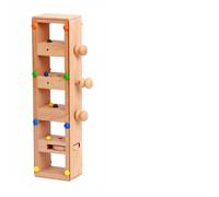 RoaQinFo Gioco Educativo Gioco di Apprendimento Puzzle Legno Biglie Struttura Verticale Perline Materiale Legno Acrilico Trasparente Azione Spingi Tira Ruota