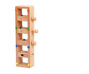RoaQinFo Gioco Educativo Gioco di Apprendimento Puzzle Legno Biglie Struttura Verticale Perline Materiale Legno Acrilico Trasparente Azione Spingi Tira Ruota