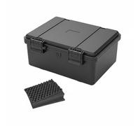 RoaQinFo Hardware Valigia Rigida Custodia Impermeabile Scatola Attrezzi Contenitore Attrezzatura con IP67 Materiali Resistenti PP Interno Imbottito Valvola, JSJM2115T Nero Con Spugna