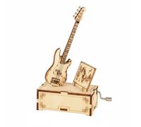 RoaQinFo Kit Puzzle Musical Box Ottava Modellino Strumento Assemblaggio Musicale Esperienza Manuale Decorazione Artistica Adatto Bambini Adolescenti Principianti Arredamento Regalo, Electric Bass