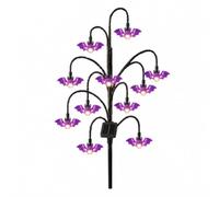 RoaQinFo Luce da Sentiero Halloween Lampada da Giardino Lampione Solare Decorazione Esterno da Terra Ferro Ricarica Diurna Accensione Notturna Fissaggio con, Pipistrello
