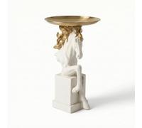 RoaQinFo Mangiatoia per Uccelli Vassoio Scultura Accessorio da Giardino in Resina con Piatto Poco Profondo Facile da Pulire Base Stabile Adatta per Tavolo Patio Cortile Giardino, Stile 2