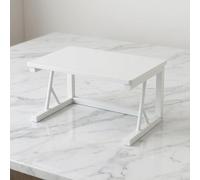 RoaQinFo Office Desk Riser Supporto Stampante Scrivania Rialzo Mensola Ufficio Organizer Layout Compatto Verticale Salvaspazio Stile Contemporaneo Adatto per, Standard 48 30 27, Bianco Caldo