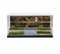 RoaQinFo Paesaggio in Miniatura Dettagliato | Sfondo Panoramico Stampato, Espositore con Base Nera, Statico, Modellino, per Scrivania