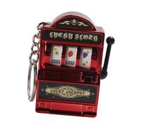 RoaQinFo Portachiavi Giocattolo Mini Slot Machine Mini Gioco Arcade Giocattolo novità Festival Compleanno Regali di Gioco Portachiavi per Ragazzi Ragazze Uomin, Rosso