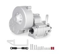 RoaQinFo RC Trasmissione Gearbox Metallo Modifica Hobby Assemblaggio Completo Upgrade Professionalità Installazione Veloce Alluminio Adatto per Automodellismo, Argento