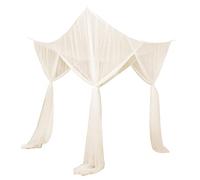 RoaQinFo Rete, Zanzariera, Baldacchino per Letto, Zanzariera a Maglia Fine per Una Notte Tranquilla, per Letti Singoli E Matrimoniali, Beige, 210x190x24cm