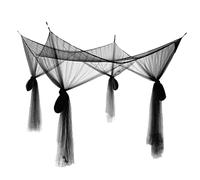 RoaQinFo Rete, Zanzariera, Baldacchino per Letto, Zanzariera a Maglia Fine per Una Notte Tranquilla, per Letti Singoli E Matrimoniali, Nero, 210x190x24cm