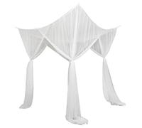 RoaQinFo Rete, Zanzariera, Baldacchino per Letto, Zanzariera a Maglia Fine per Una Notte Tranquilla, per Letti Singoli E Matrimoniali, Bianco, 210x190x24cm