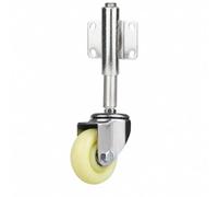 RoaQinFo Ruota Retrattile a Molla con Piastra di Montaggio Robuste Girevole in Nylon con Freno Integrato Fluide Ruota Girevole a 360 Gradi per Officina, 3 Pollici