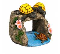 RoaQinFo Scultura Decorativa per Giardino con Tartarughe E Arco con Dettagli E in Resina per Illuminare Angoli del Cortile E Percorsi con Bagliore Solare Notturno Adatta per Decorazione Esterna