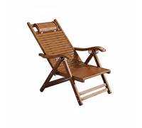 RoaQinFo Sedia Sdraio Recliner Pieghevole, Sedia Corta Classica - Marrone Tè