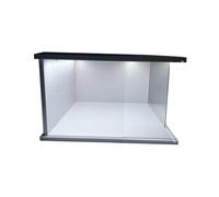 RoaQinFo Vetrina Espositiva Organizer Scatola Modelli Auto Espositore Figurine Base Bianca Pp con Sportello Antipolvere Adatta per Collezioni Modellini Auto Es, 1 Strato
