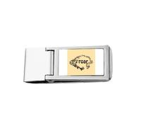 Roar Bellow - Portafoglio sottile con fermasoldi in acciaio INOX