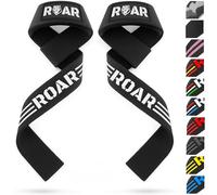 Roar® Cinghie Sollevamento Pesi, Lifting Straps Palestra, Fasce Palestra, Cinghie Palestra, Fasce per Stacchi da Terra, Fasce Sollevamento Pesi, Fascette Palestra, Fasce da Polso Palestra (Bianco)