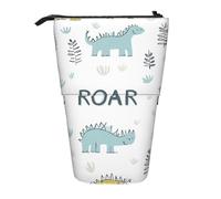 Roar Dino - Astuccio portamatite telescopico con dinosauro, per cosmetici, cancelleria, scuola, ufficio, viaggi