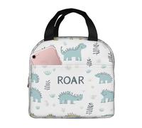 Roar Dino - Borsa termica per il pranzo, per donne e uomini, con simpatico dinosauro, a prova di perdite, per lavoro, scuola, picnic, escursionismo