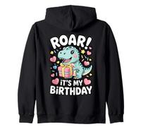 Roar It's My Birthday Dinosaur Felpa con Cappuccio