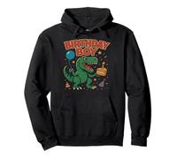Roaring Birthday Boy Dinosaur Celebration Design Felpa con Cappuccio