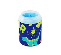 Roaring Dino Spot Blu Scuro Verde Fluorescente Riutilizzabile Piedi Dino Tazza Morbido Setole in Silicone Piedi Macchina Pulisce Delicatamente Le Zampe Dopo Le Camminate