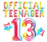 Roaring Good Time 13° Compleanno Arcobaleno Decorazioni per Ragazzi e Ragazze - Decorazioni Ufficiali per Feste Adolescenziali