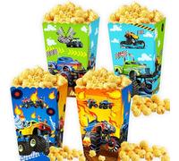 Roaring Good Time Monster Truck Party Popcorn Scatole Bomboniere Candy Treats Borse per Smash e Crash Decorazione Monster Truck Forniture per feste Derby Decorazioni di compleanno
