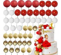 Roaring Good Time pallone rosso per torta palloncini d'oro per decorazioni per torte forniture di palline per decorazioni per torte di compleanno matrimonio doccia babyshower