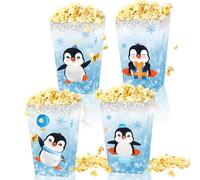 Roaring Good Time scatole di popcorn per pinguini sacchetti di bomboniere per feste sacchetti di caramelle per compleanno del pinguino babyshower forniture per la festa del pinguino