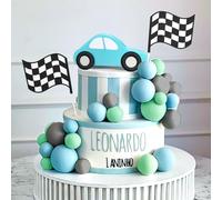 Roaring Good Time topper per torta due veloci decorazioni per torta auto da corsa topper per torta bandiera a scacchi topper per torta crescere due veloci decorazioni per compleanno