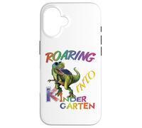 Roaring into Kindergarten Dinosaur Kids Day Back to School Custodia per iPhone 16