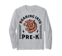 Roaring Into Pre-K Tiger I'm Ready for Pre K Boy Girl Divertente Maglia a Manica