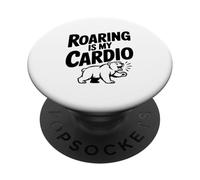 Roaring is my cardio divertente allenamento amante orso PopSockets PopGrip Adesivo
